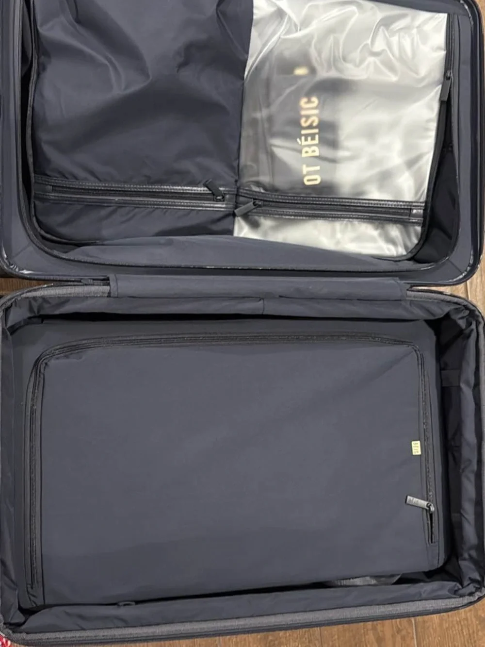 BEIS Navy Hard Shell Spinner medium Check in Luggage
